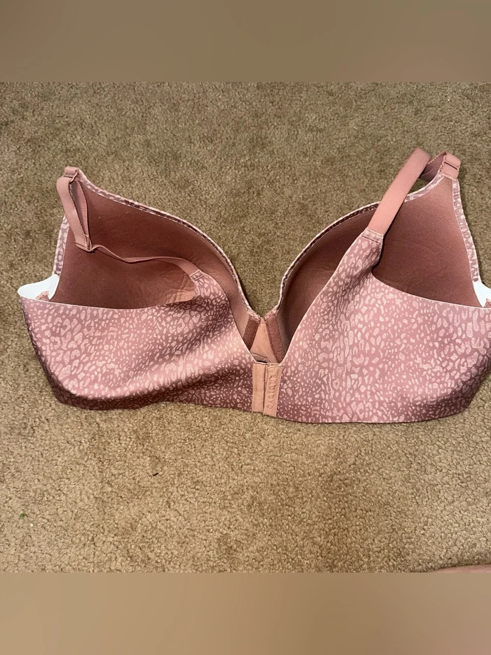 Cacique Dusty Rose Leopard Print T-Shirt Bra